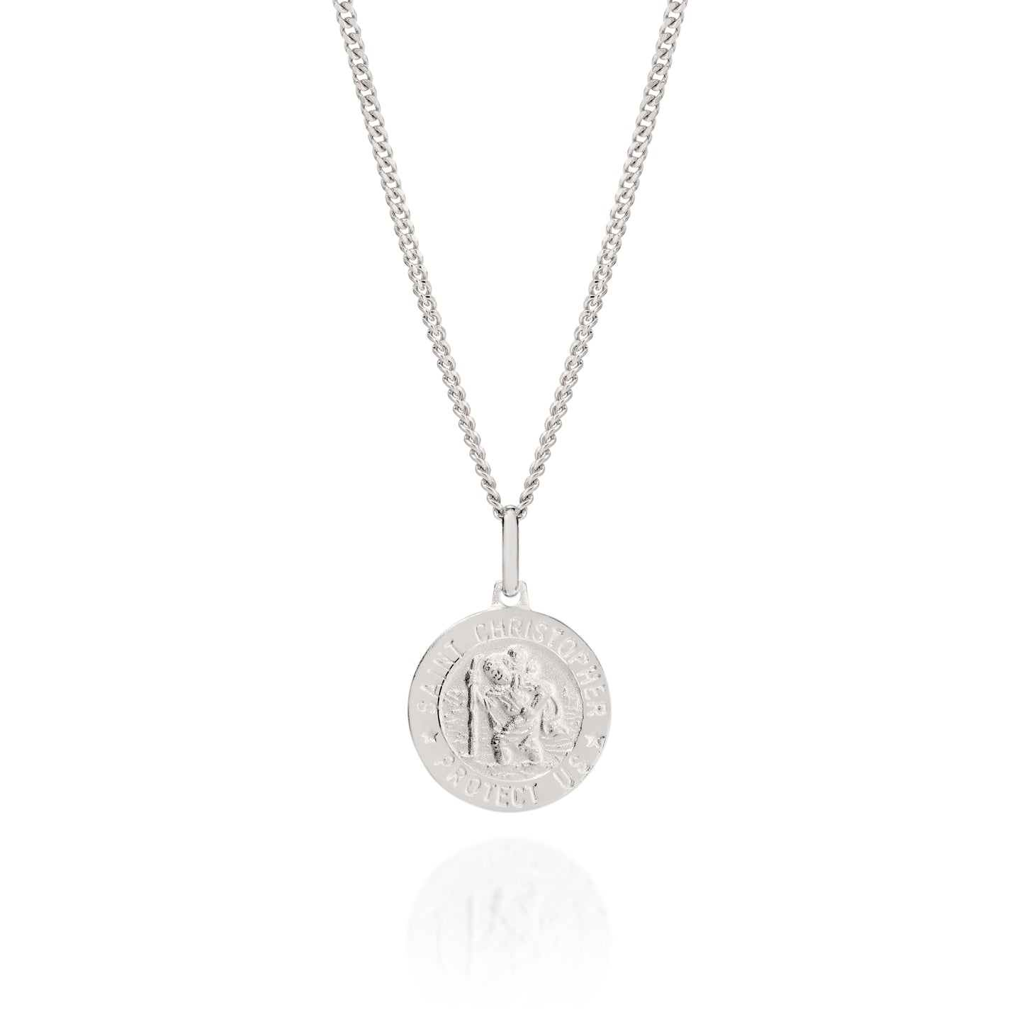 Silver 15mm St Christopher pendant