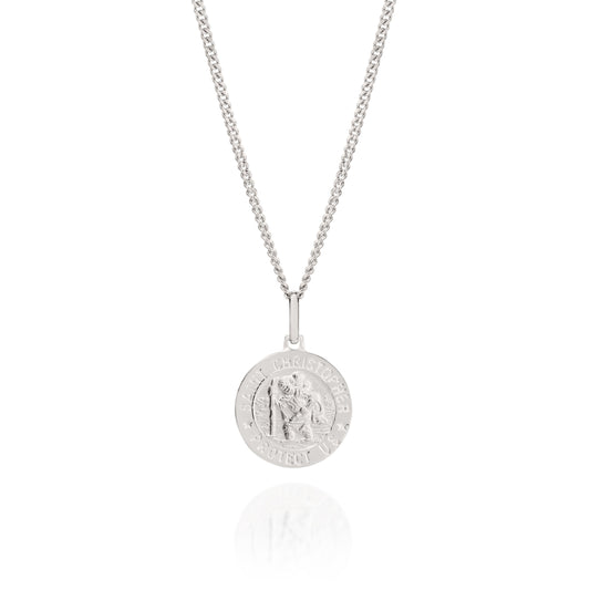Silver 15mm St Christopher pendant