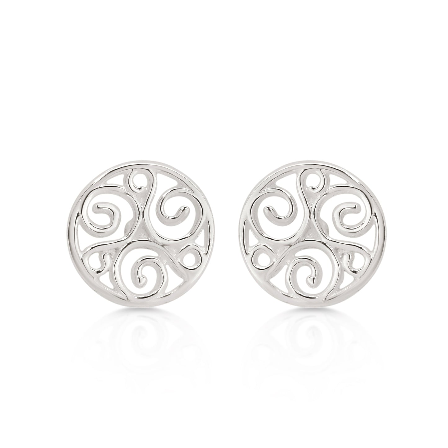 Silver filigree studs