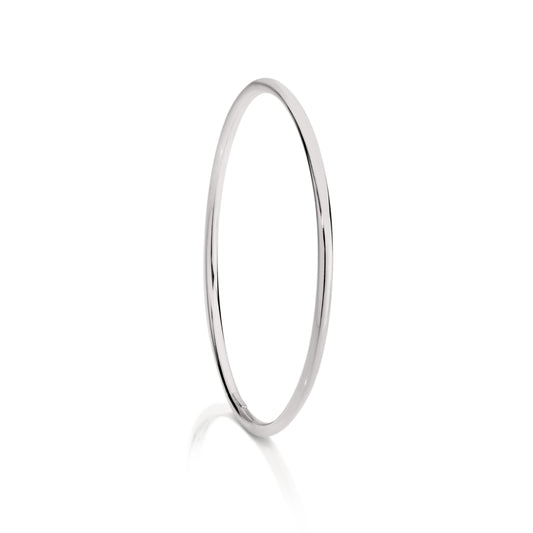 Silver 3mm golf bangle 70mm