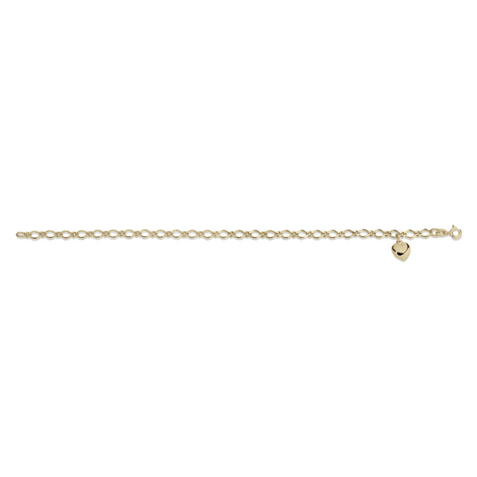 9ct gold charm bracelet