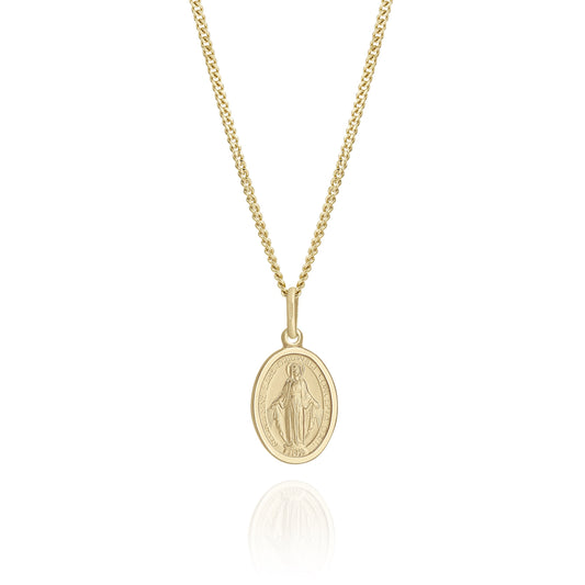 9ct gold Miraculous pendant 14mm