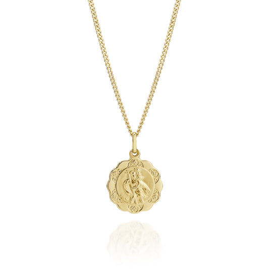 9ct gold St Christopher pendant 16mm