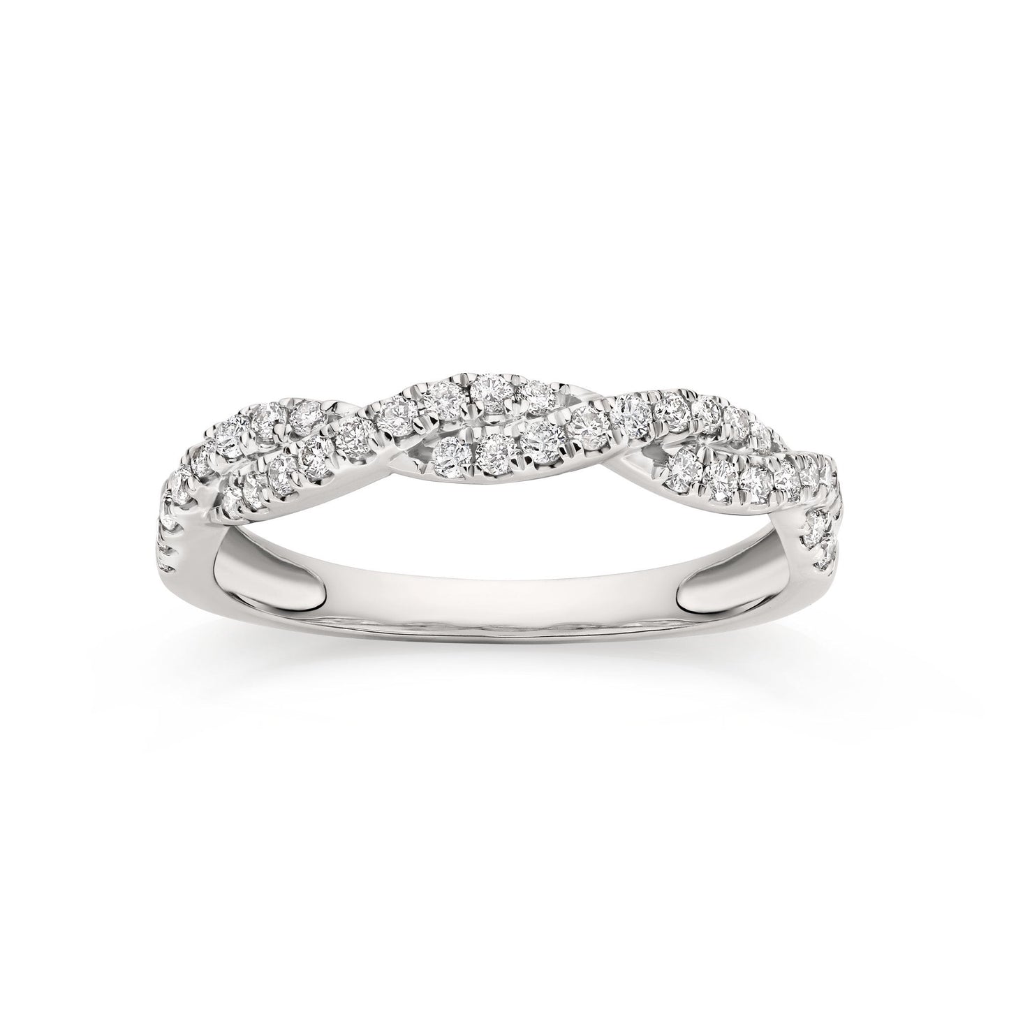 9ct white gold 1/3ct diamond ring