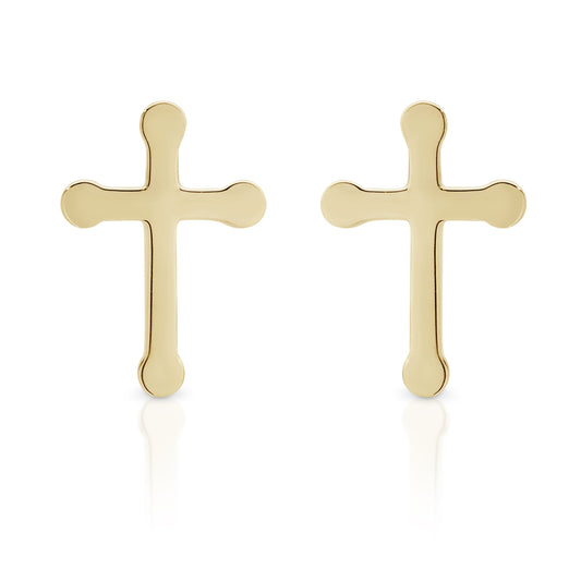 9ct gold cross studs