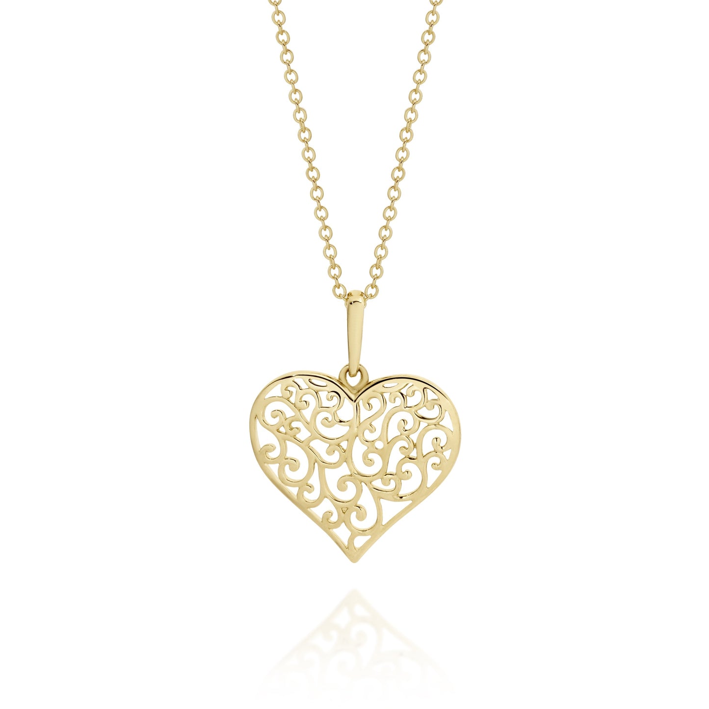 9ct gold heart pendant