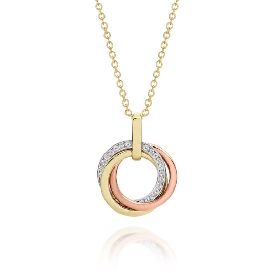 9ct gold love knot pendant