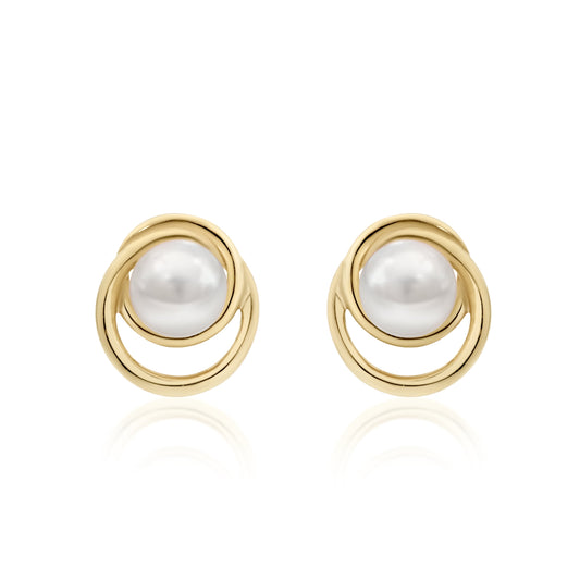 9ct gold pearl studs