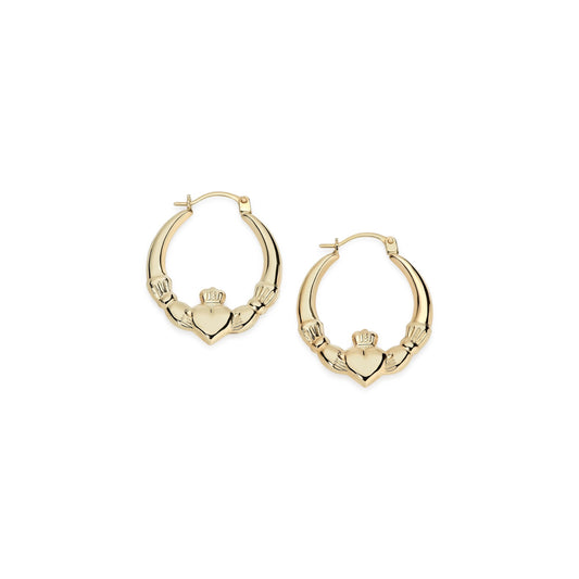 9ct Irish claddagh hoops