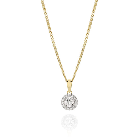 9ct 0.11ct diamond pendant