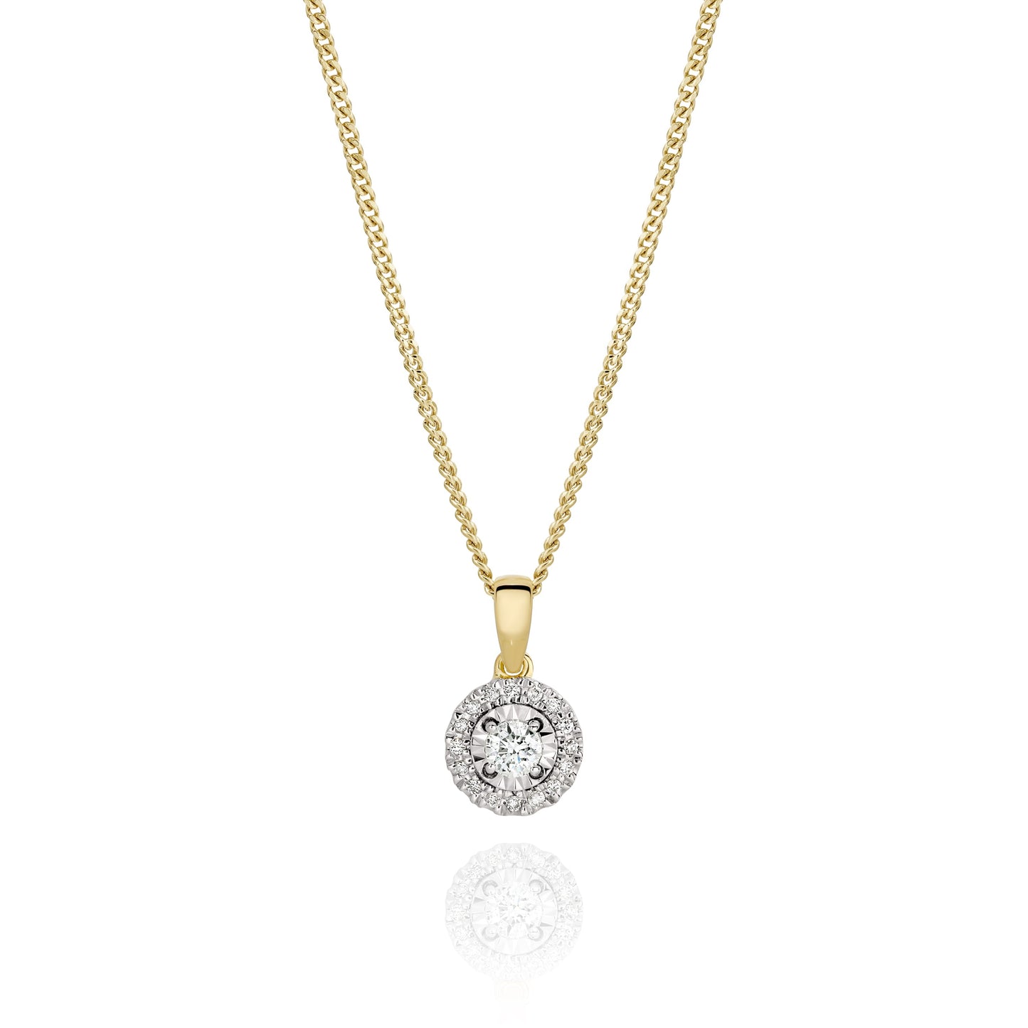 9ct 0.16ct diamond pendant
