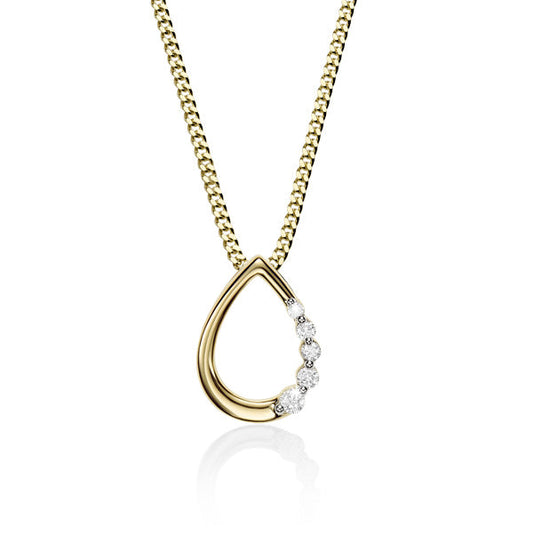 9ct 0.05ct diamond pendant