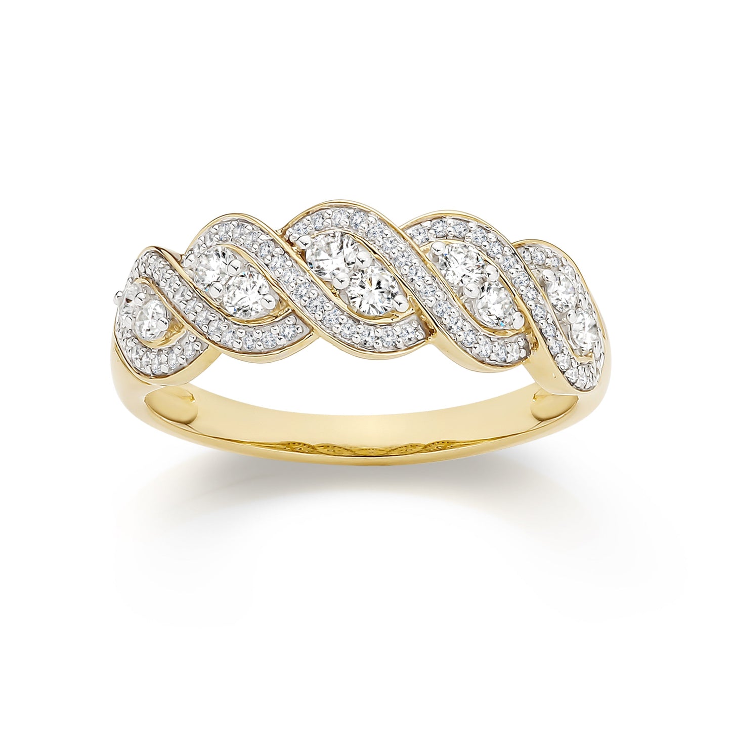 9ct gold 0.50ct diamond ring