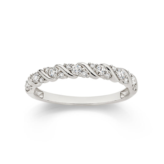 9ct white gold 0.33ct diamond ring