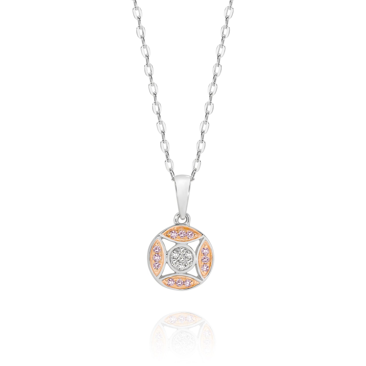 9ct 0.10ct Natural Australian Pink Diamond Pendant