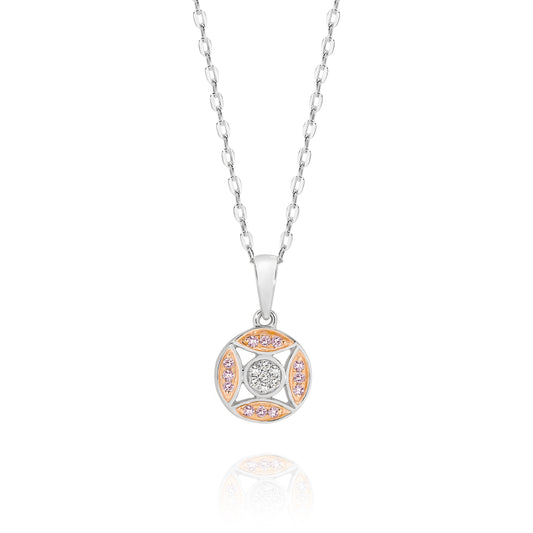 9ct 0.10ct Natural Australian Pink Diamond Pendant