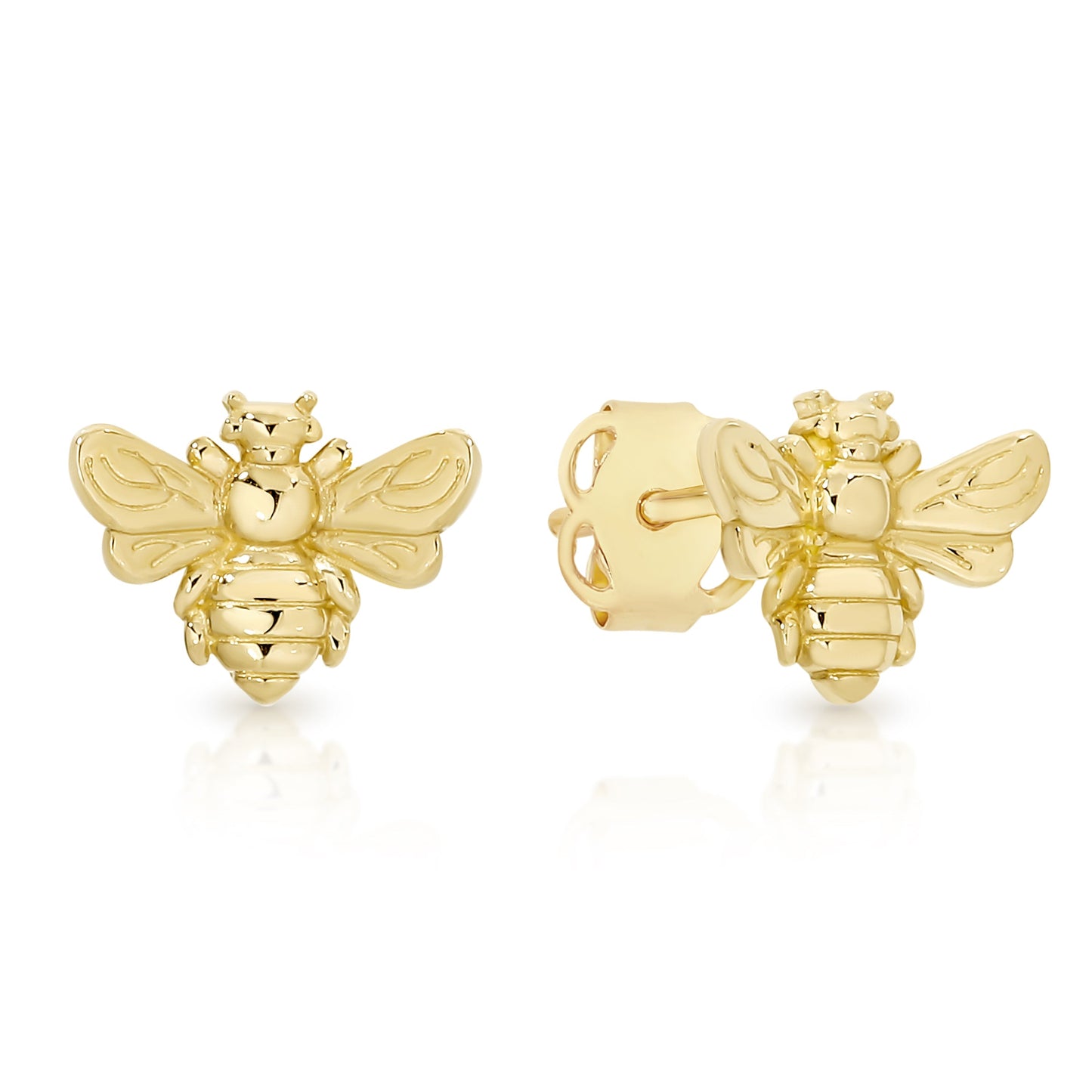 9ct gold bee studs
