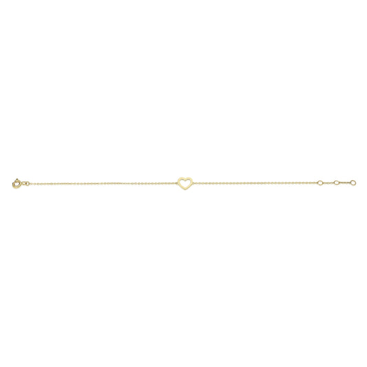 9ct gold heart bracelet