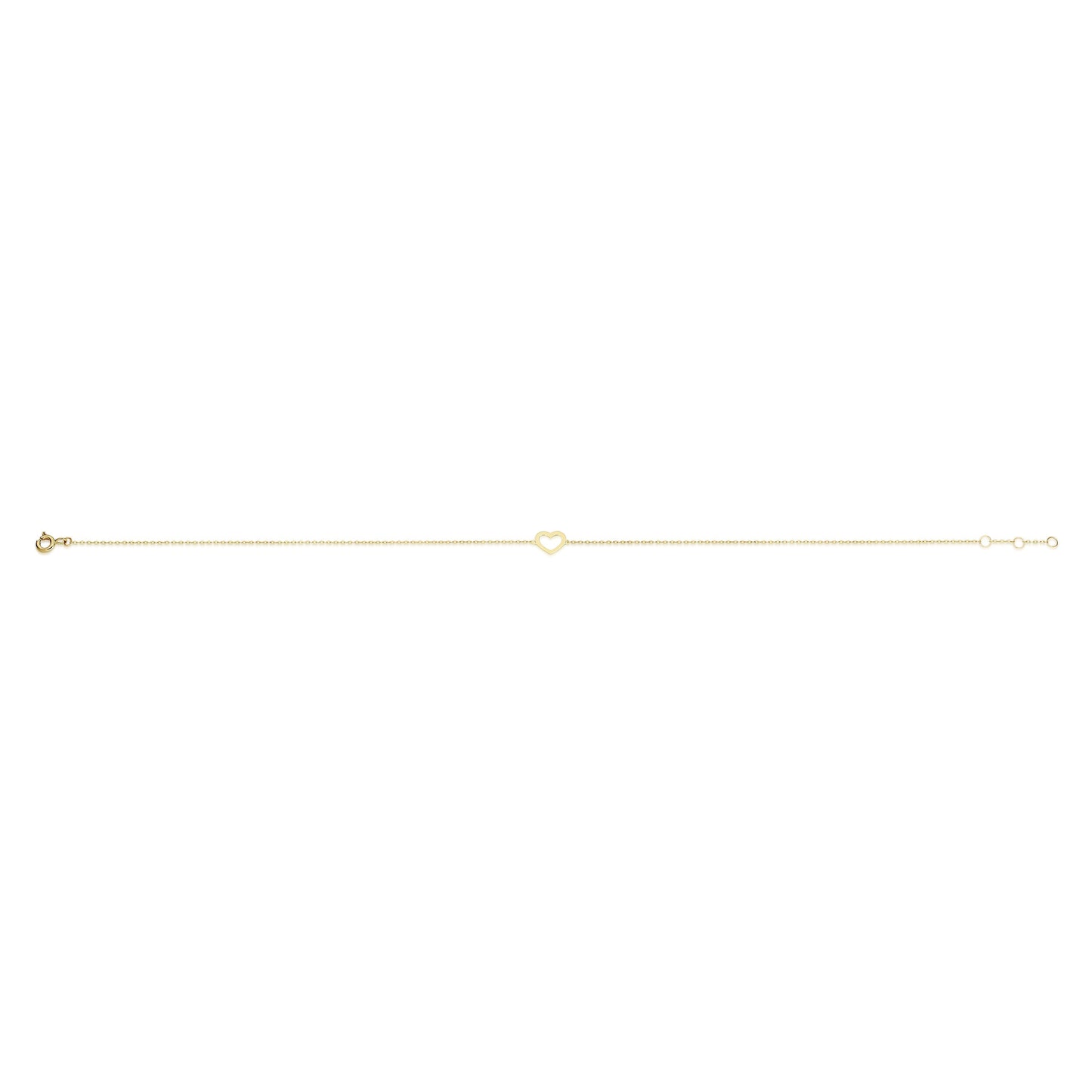 9ct gold heart anklet