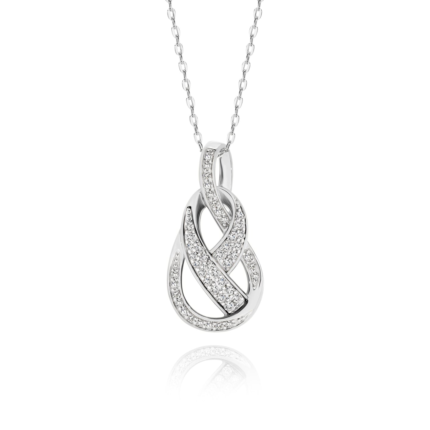 9ct white gold 0.25ct diamond pendant