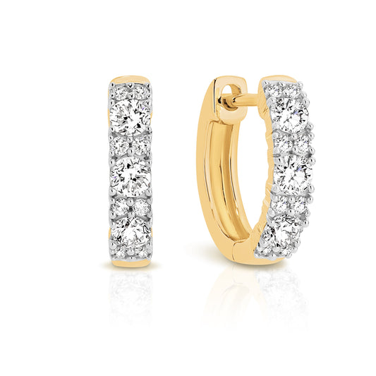 9ct 0.50ct diamond huggies