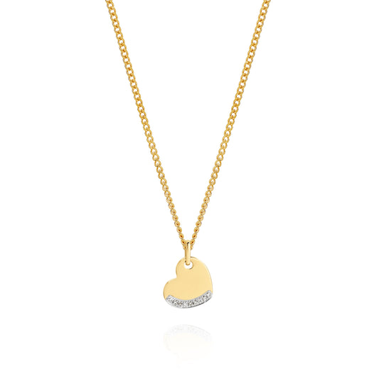 9ct 0.03ct diamond eangravable pendant