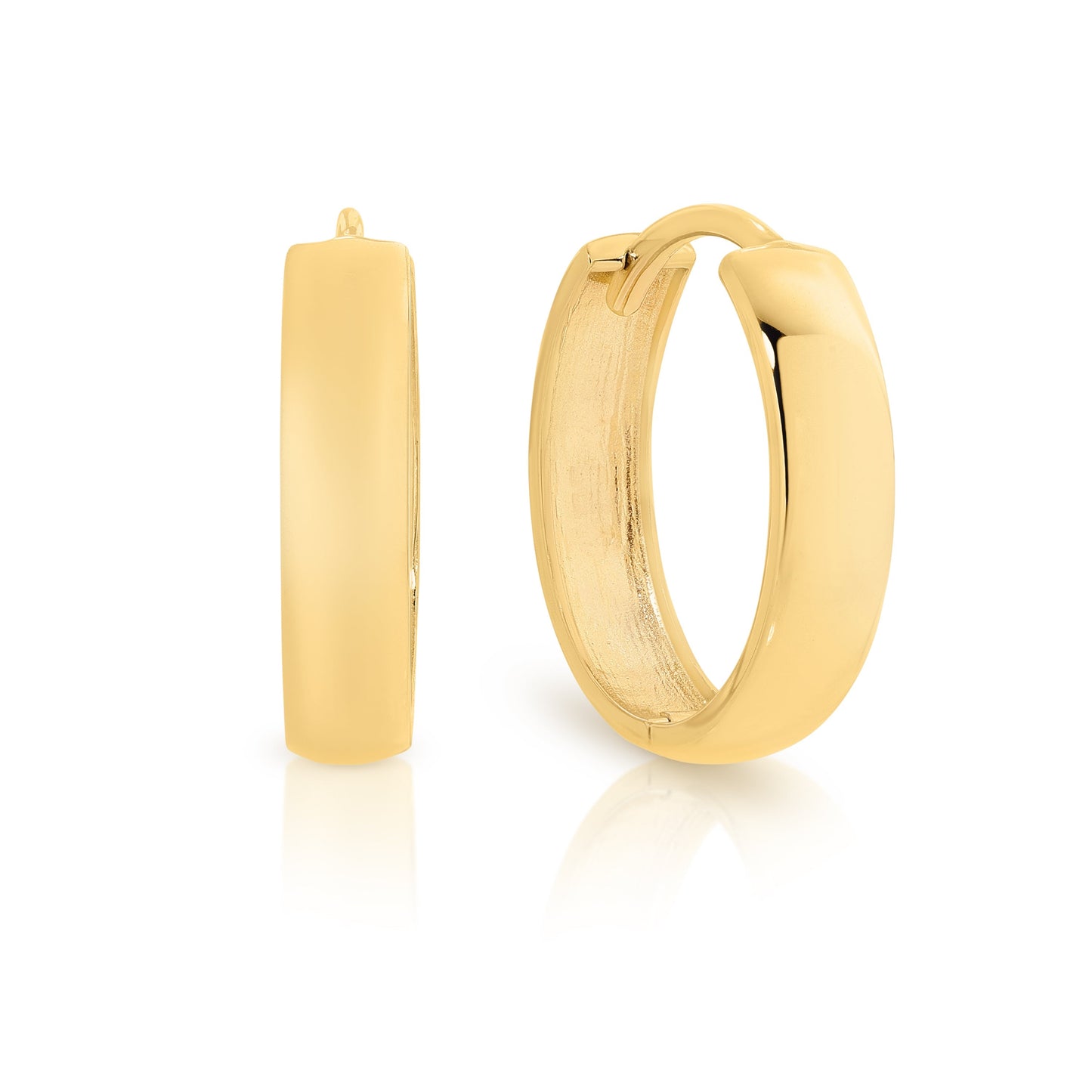9ct polished huggies 15mm