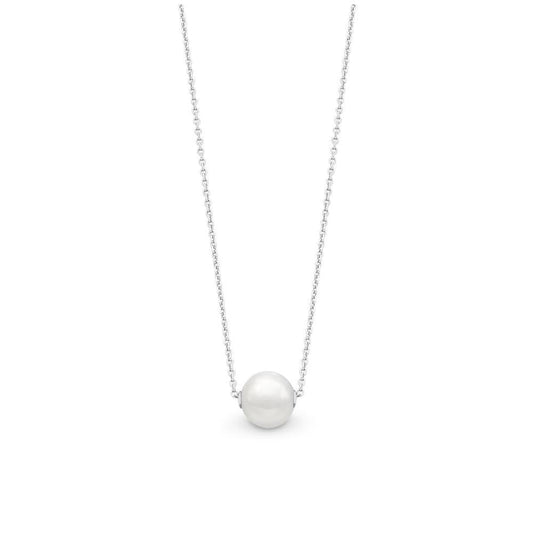Sterling Silver Necklet With Freshwater Pearl