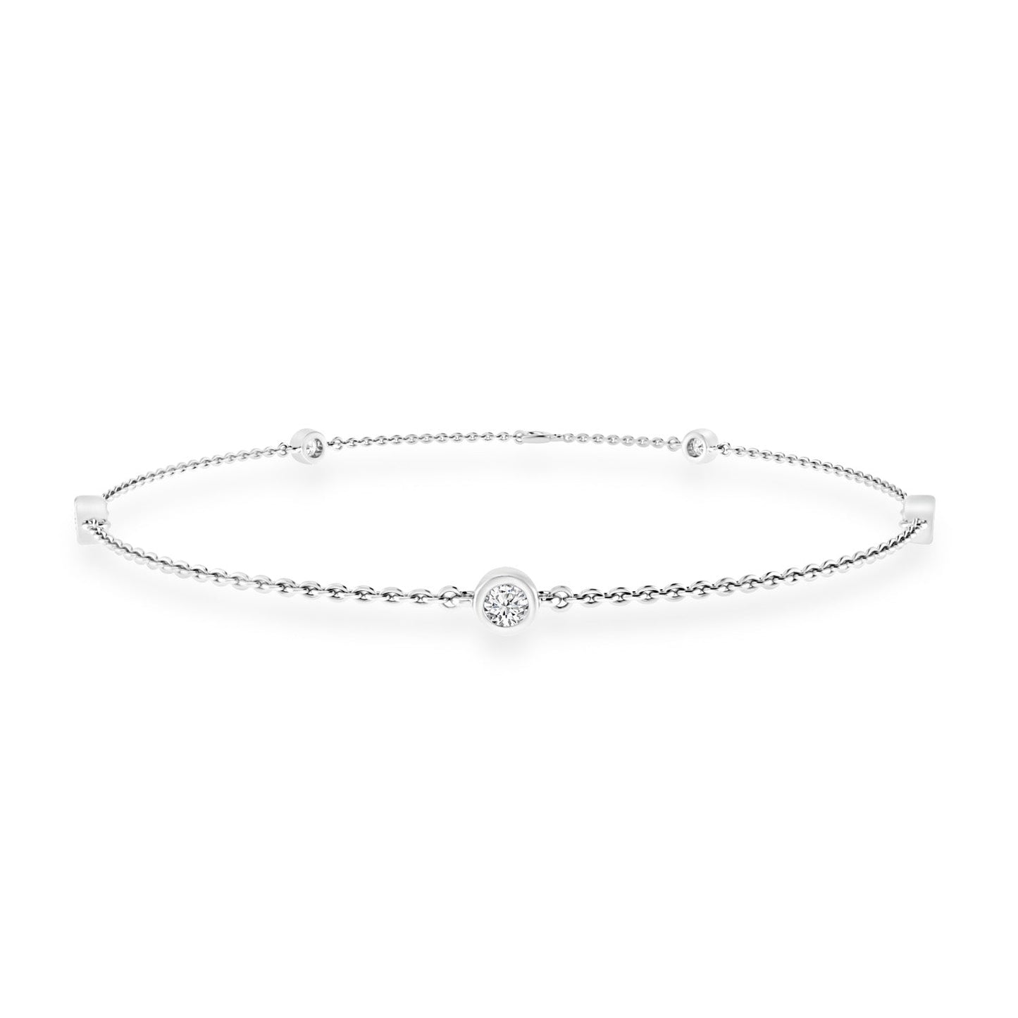 Diamond Bracelet with 0.25ct Diamonds in 9ct White Gold