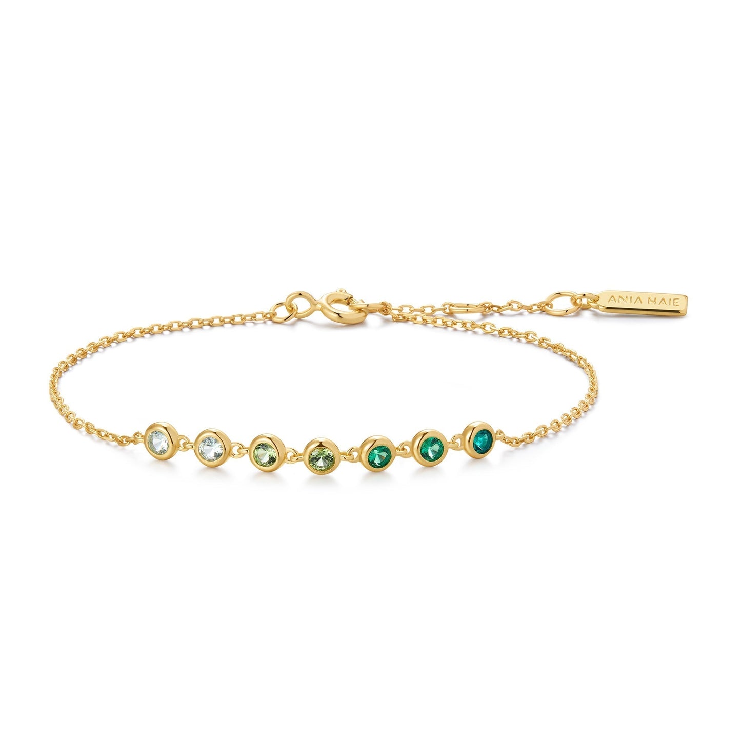 Ania Haie Gold Green Station Bracelet
