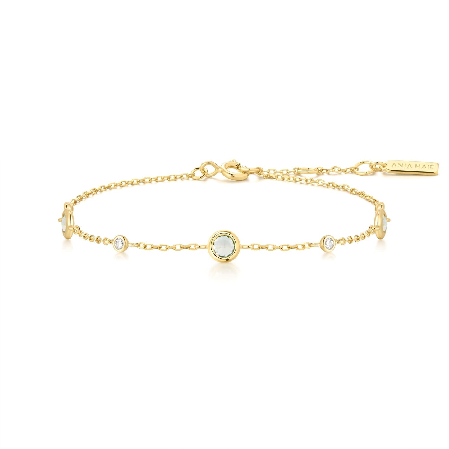 Ania Haie Gold Mint Green Station Bracelet
