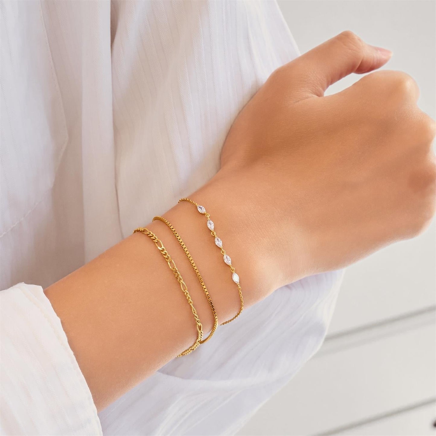 Ania Haie Gold Quintet Marquise Bracelet
