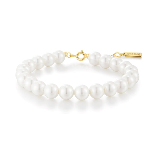 Ania Haie Gold Classic Shell Pearl Beaded Bracelet