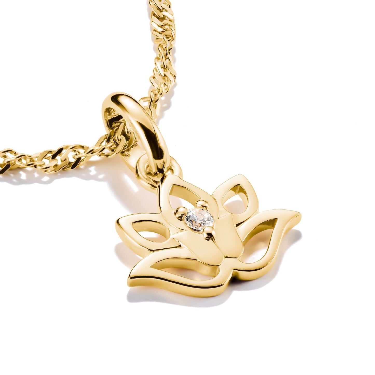 THOMAS SABO Connect Charm lotus flower with stones