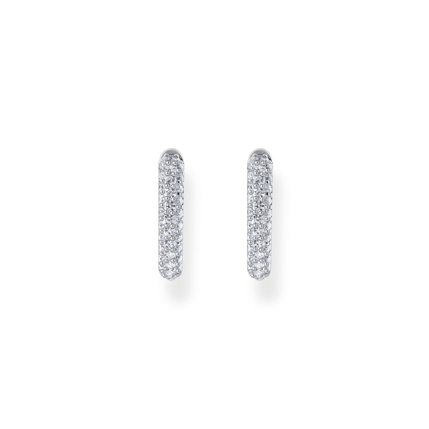 THOMAS SABO Hoop earrings with white zirconia pave