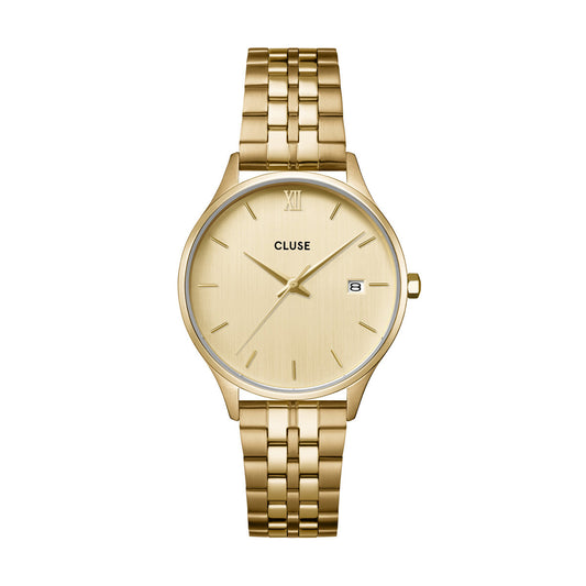CLUSE Minuit Date Full Gold Link Watch