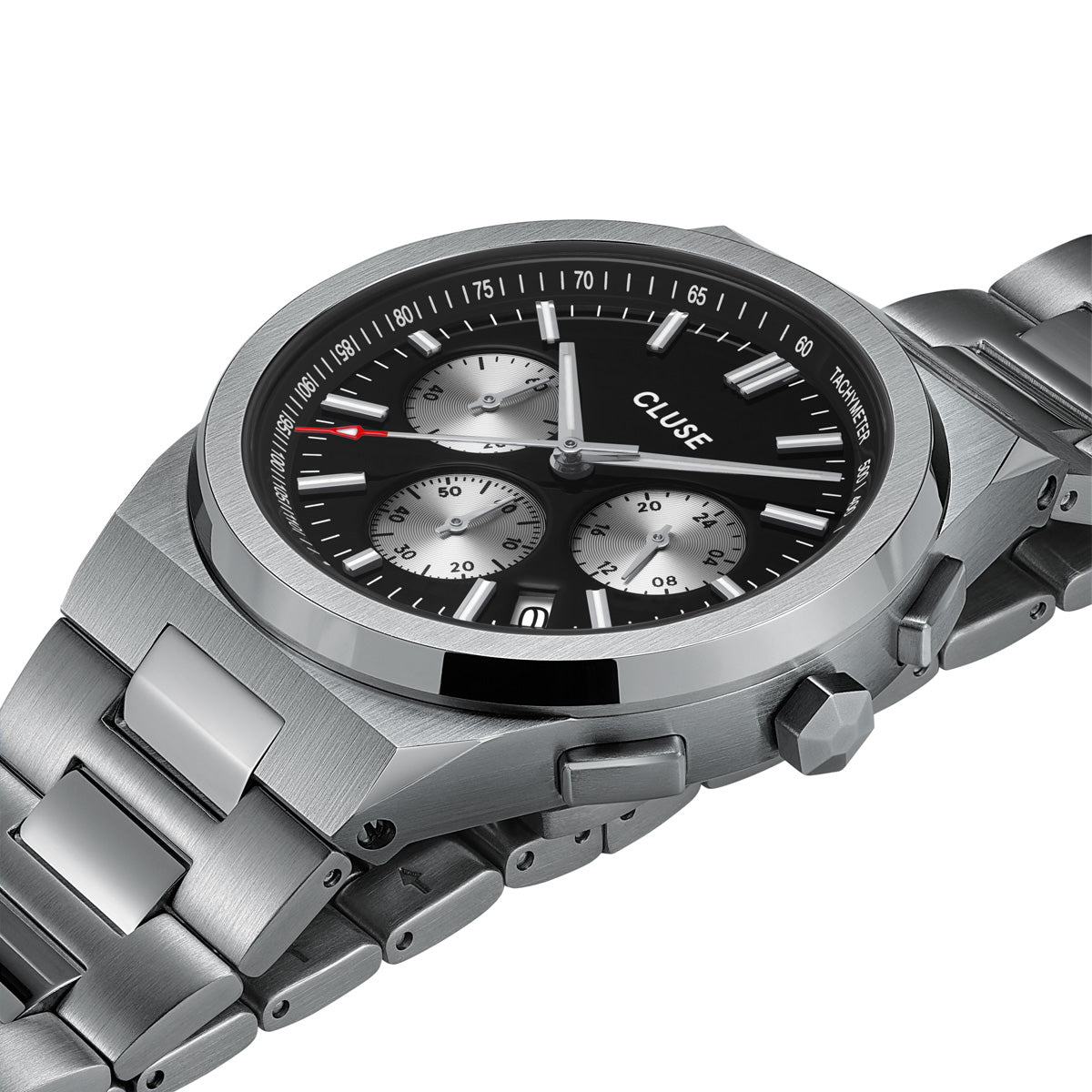 CLUSE Vigoureux Chronograph Silver/Silver Link CW20807