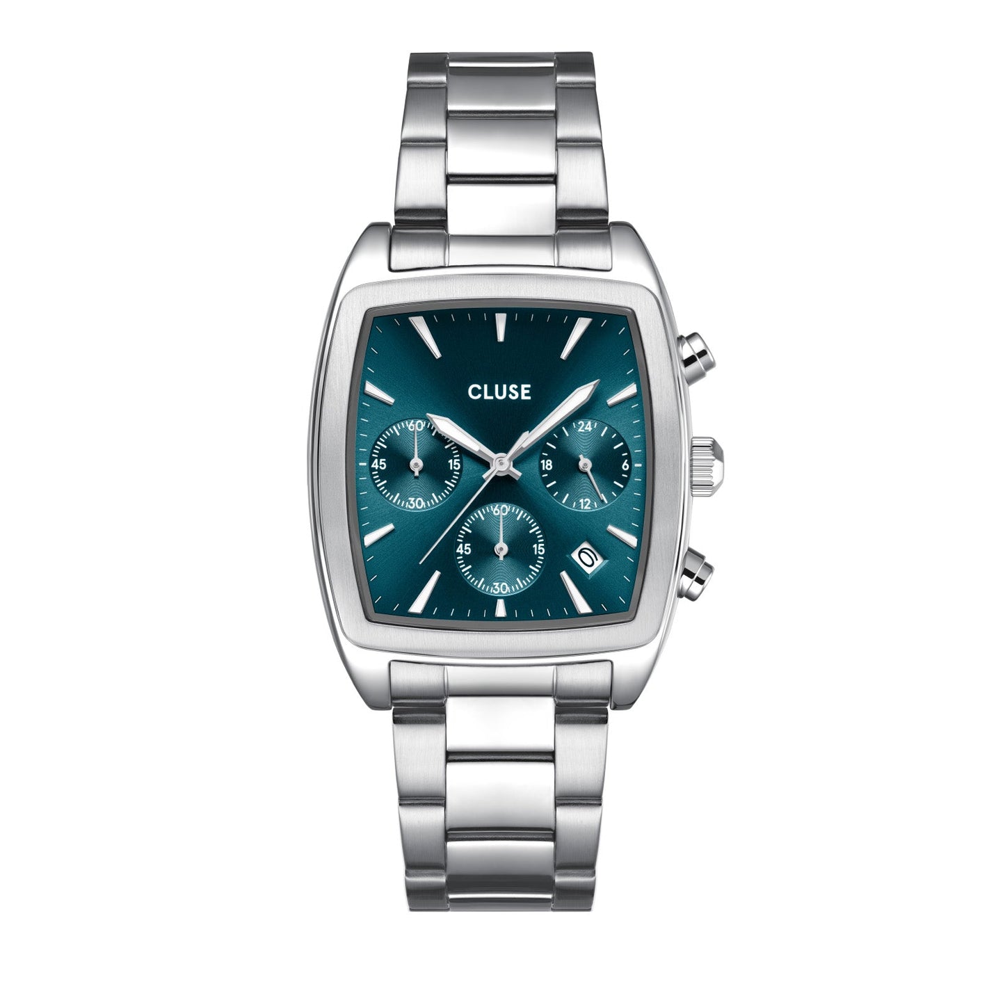 CLUSE Quartaut Chrono Blue/Silver Link