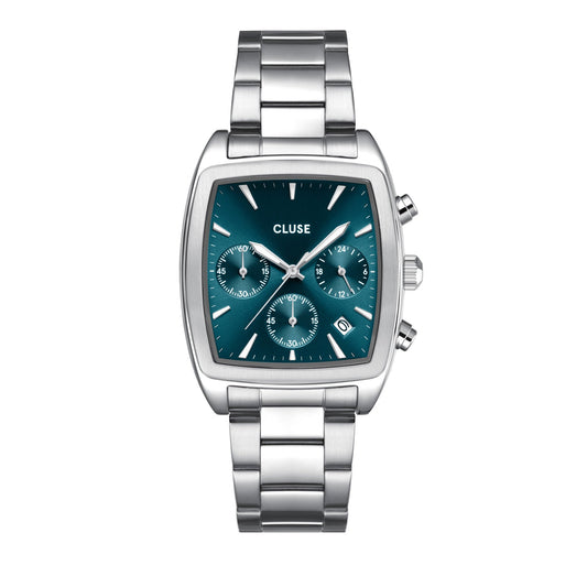 CLUSE Quartaut Chrono Blue/Silver Link