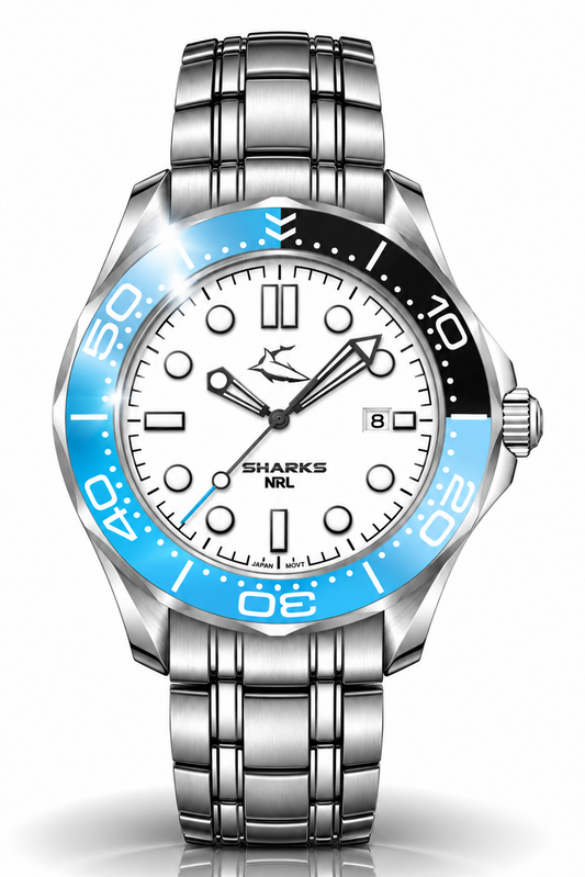 Cronulla-Sutherland Sharks MatchTimer Away Series — Official NRL Licensed Watch