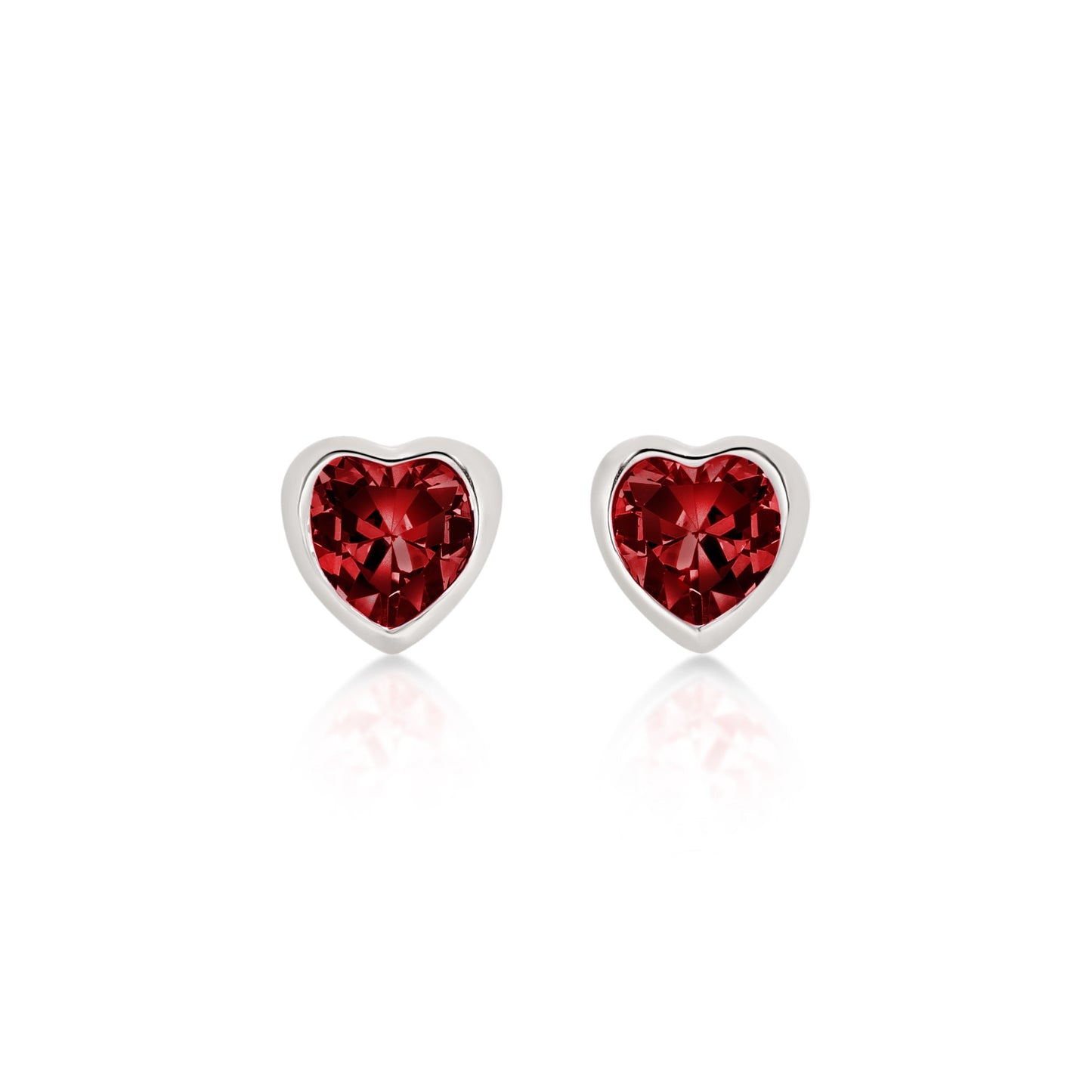 Silver JANUARY Birthstone Studs