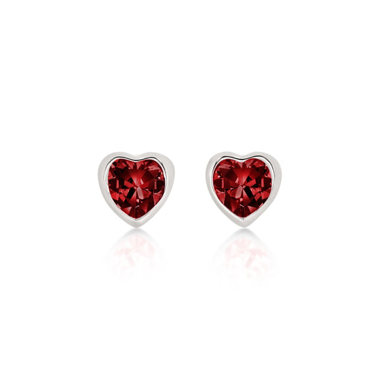 Silver JANUARY Birthstone Studs