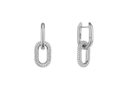 Daniel Wellington Crystal Link Earrings Silver