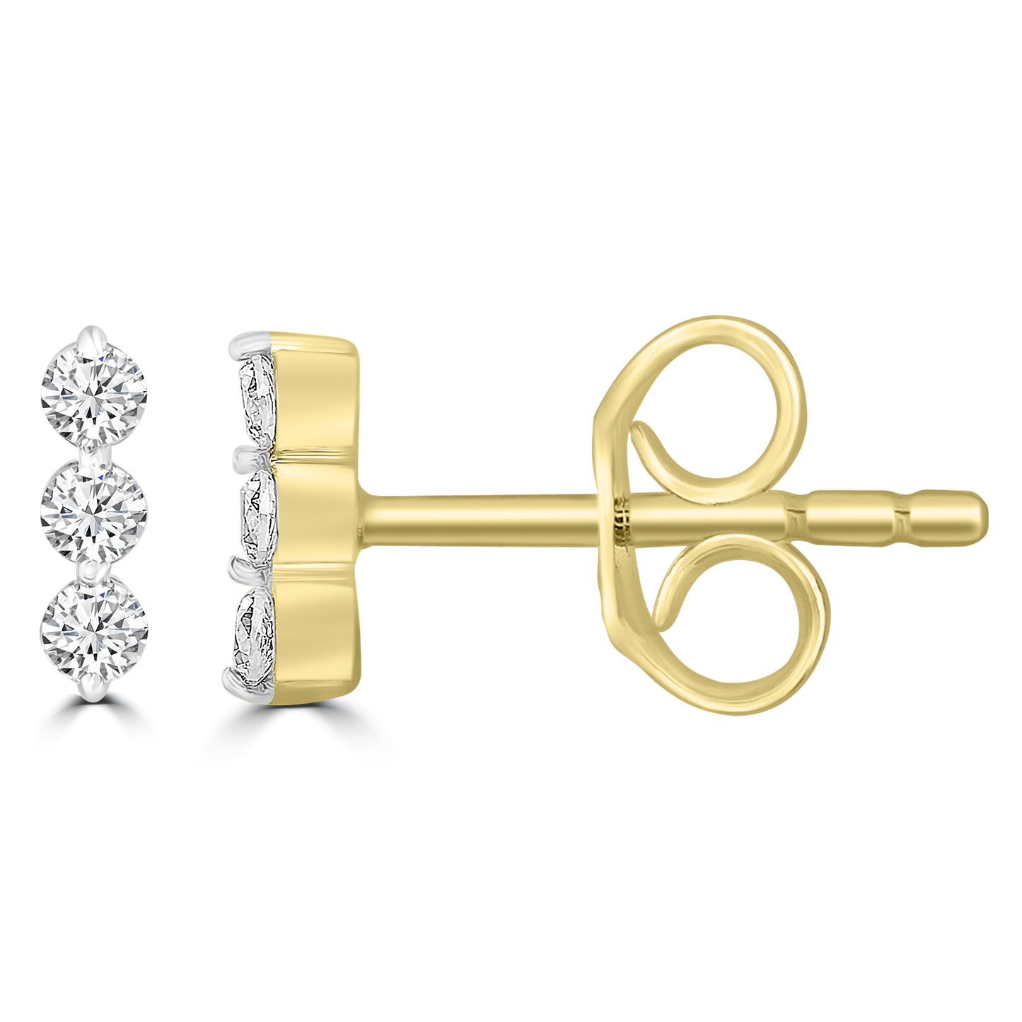 Diamond Fashion Earrings with 0.15ct Diamonds in 9ct Yellow Gold