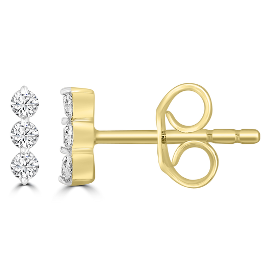 Diamond Fashion Earrings with 0.15ct Diamonds in 9ct Yellow Gold