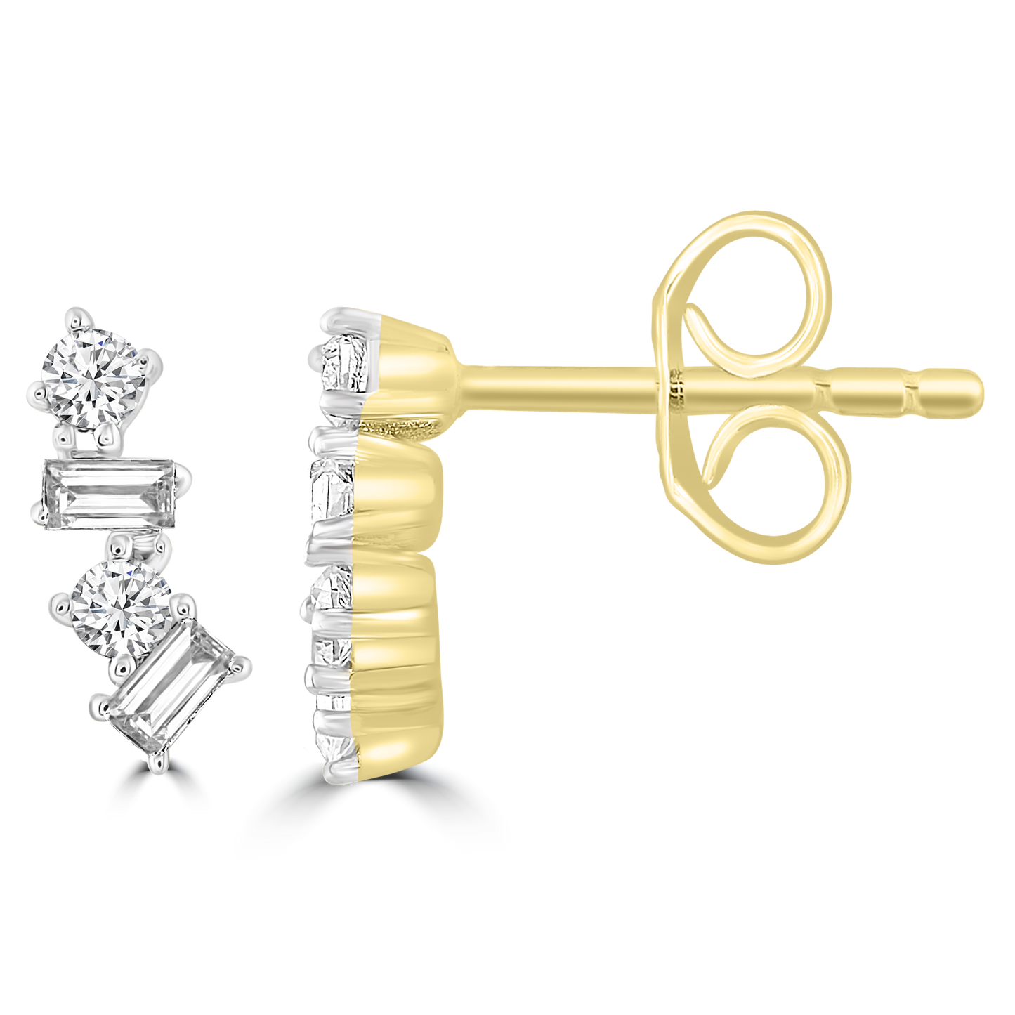 Diamond Fashion Earrings with 0.15ct Diamonds in 9ct Yellow Gold