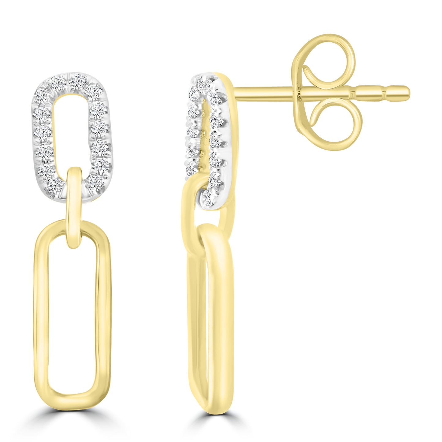 Diamond Earrings with 0.10ct Diamonds in 9ct Yellow Gold