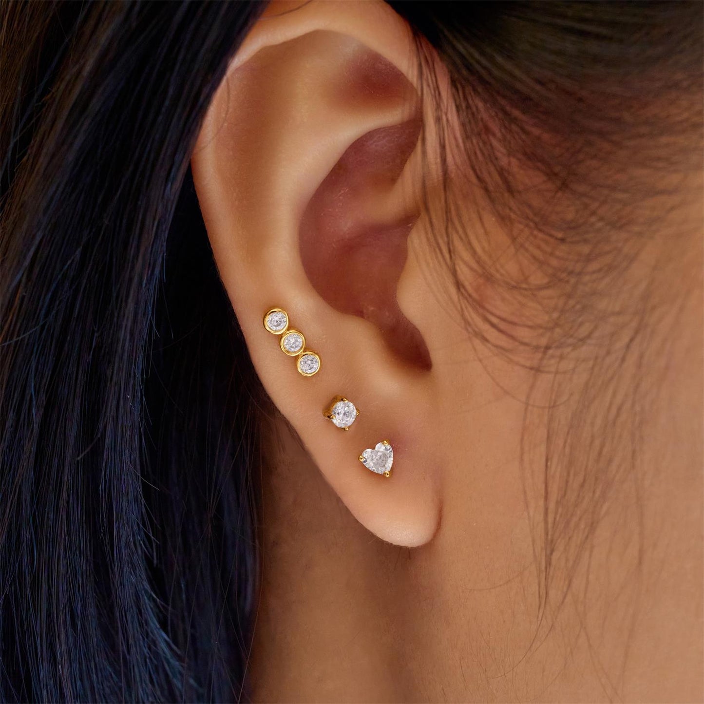 Ania Haie Gold Heart Barbell Single Earring
