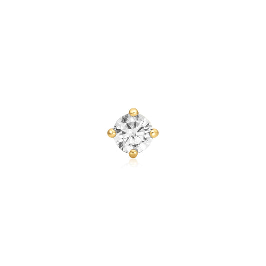 Ania Haie Gold Sparkle Round Barbell Single Earring