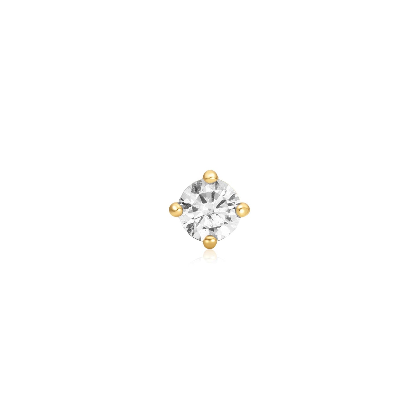Ania Haie Gold Sparkle Round Barbell Single Earring